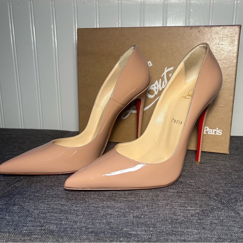 Christian Louboutin So Kate 120mm Size 40- Nude US 10